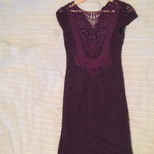 Purple lace dress